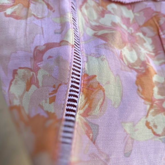 Astr floral print ruffle off- shoulder mini dress smocked bodice size M - Picture 10 of 10